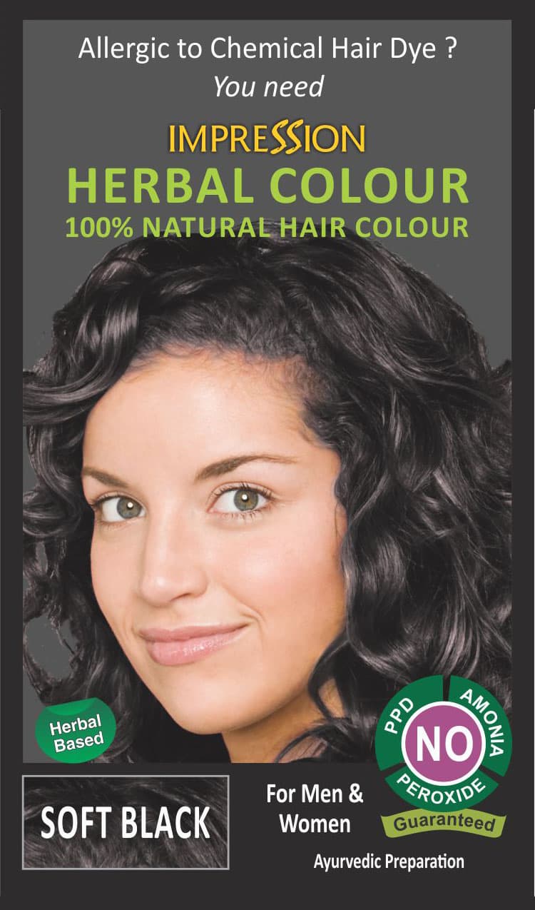 100% Chemical Free Herbal Hair Colour - Soft Black | tradekorea